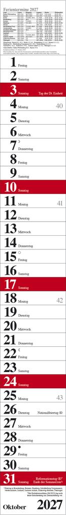 Weitere Ansicht: Streifenplaner Praktika Rot 2027