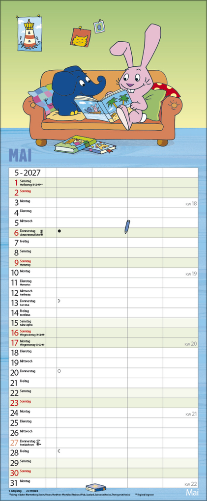 Weitere Ansicht: Der echt elefantastische Familienplaner 2027