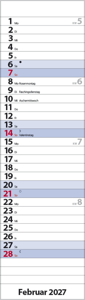 Weitere Ansicht: Streifenplaner Mini Blau 2027