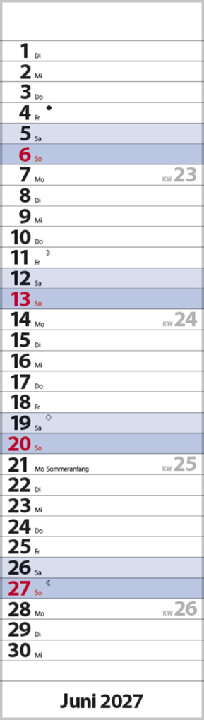 Weitere Ansicht: Streifenplaner Mini Blau 2027