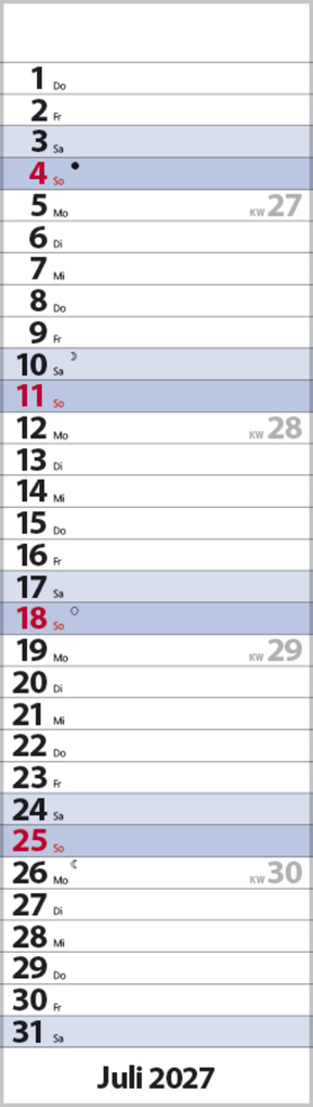 Weitere Ansicht: Streifenplaner Mini Blau 2027