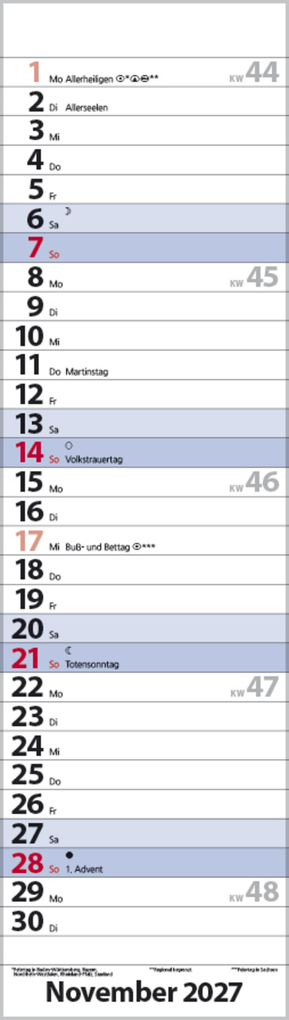 Weitere Ansicht: Streifenplaner Mini Blau 2027