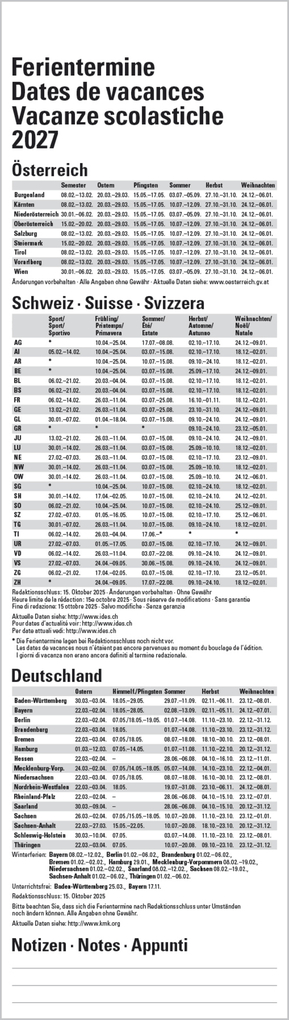 Weitere Ansicht: Streifenplaner Mini Blau 2027