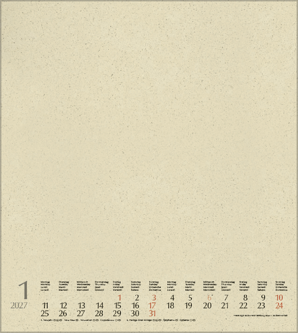 Weitere Ansicht: Foto-Malen-Basteln Bastelkalender Graspapier 2027