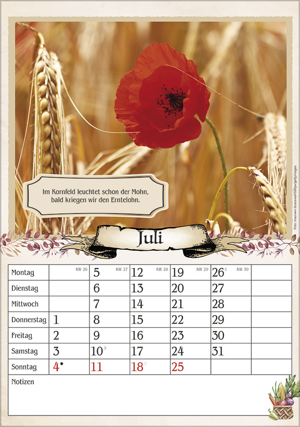 Weitere Ansicht: Kalender für Rentner 2027