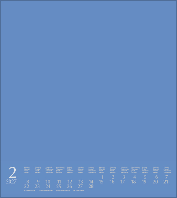 Weitere Ansicht: Foto-Malen-Basteln Bastelkalender blau 2027