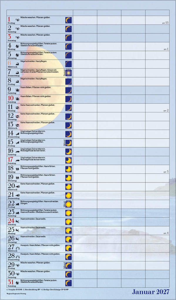 Weitere Ansicht: Mond-Familientimer 2027