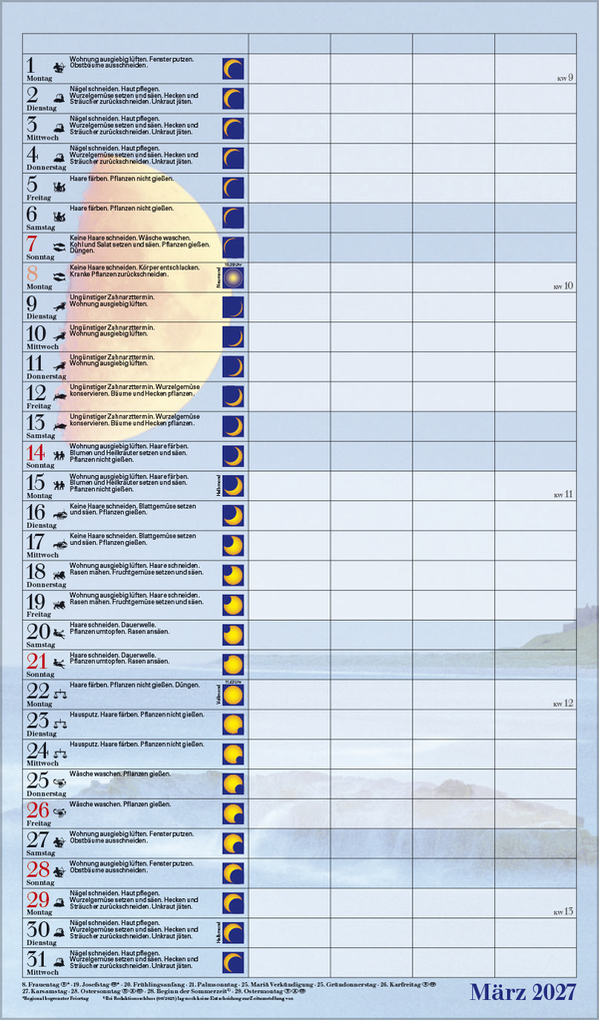 Weitere Ansicht: Mond-Familientimer 2027