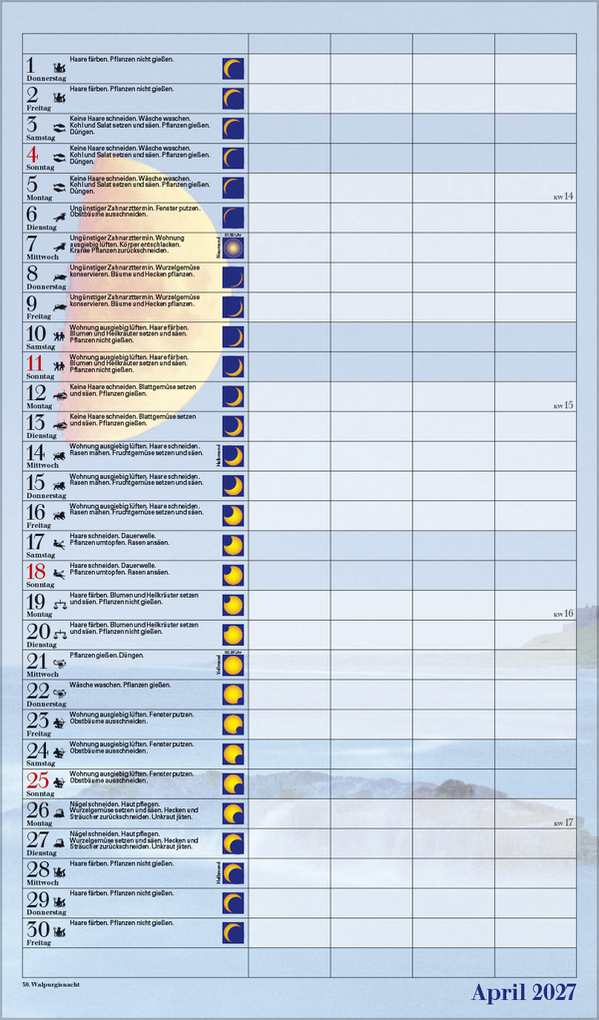 Weitere Ansicht: Mond-Familientimer 2027
