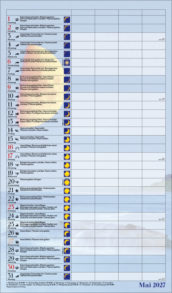 Weitere Ansicht: Mond-Familientimer 2027