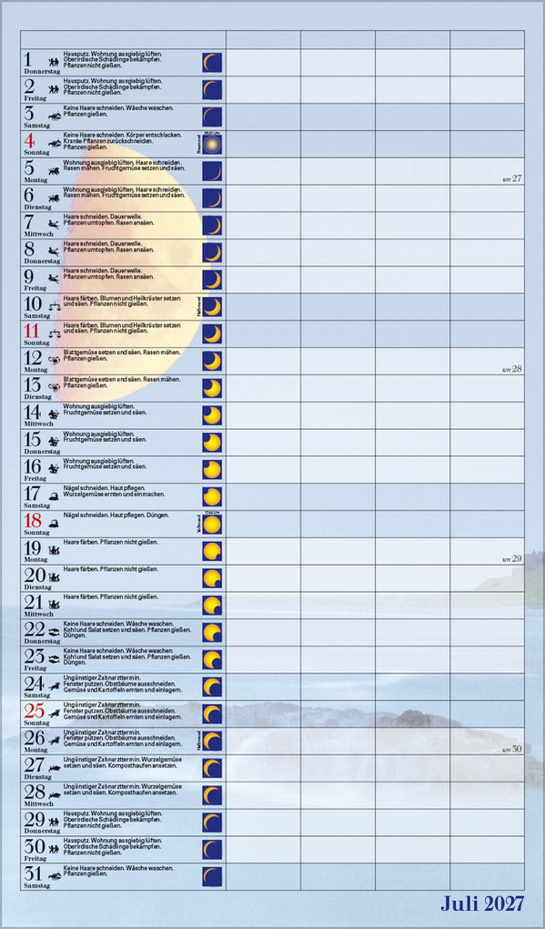 Weitere Ansicht: Mond-Familientimer 2027