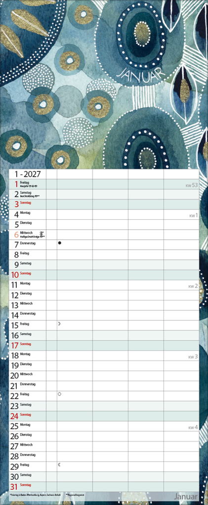 Weitere Ansicht: Aquarellplaner 2027