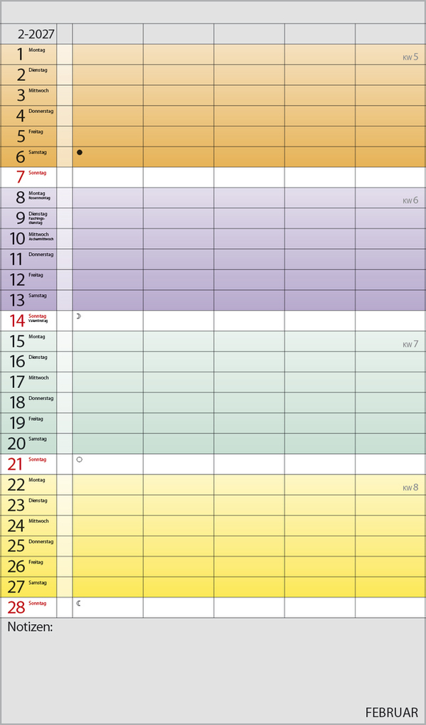 Weitere Ansicht: Familienplaner Farbenspiel 2027