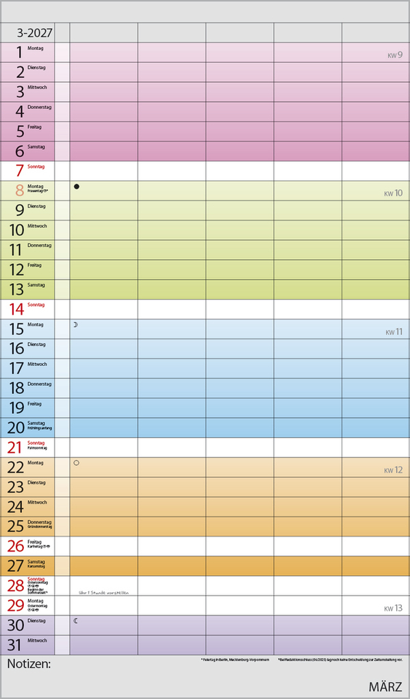 Weitere Ansicht: Familienplaner Farbenspiel 2027