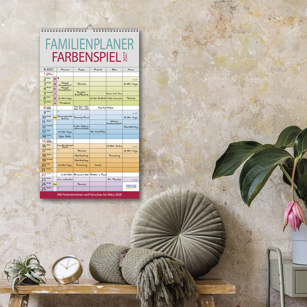 Weitere Ansicht: Familienplaner Farbenspiel 2027
