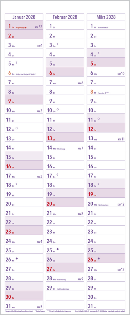 Weitere Ansicht: XL Planer Großdruck 2027