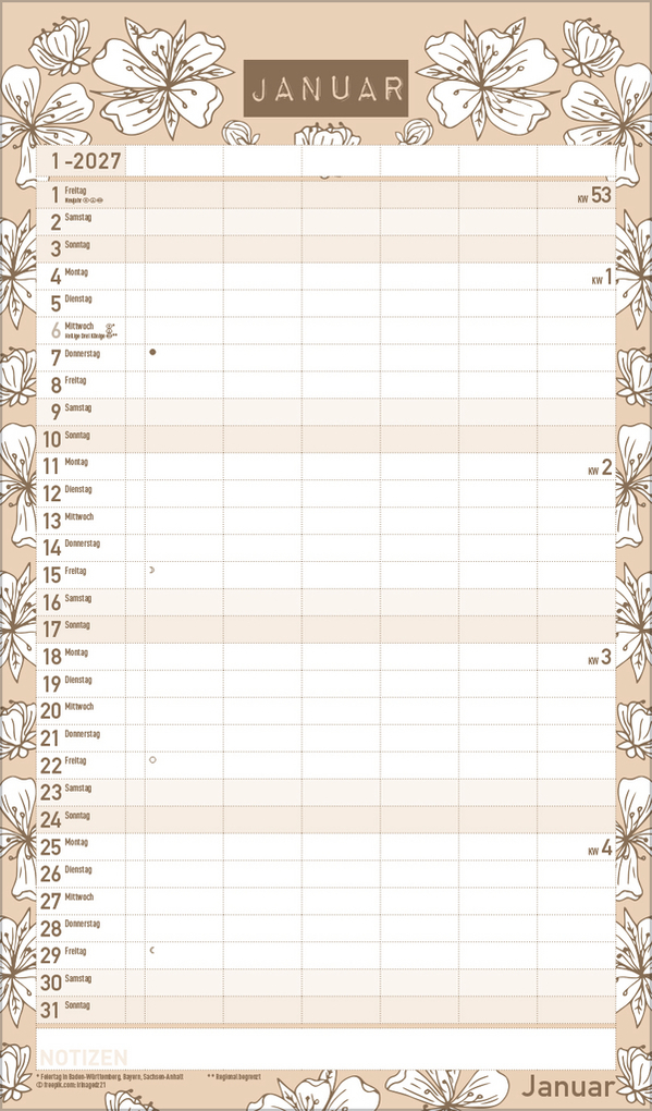 Weitere Ansicht: Premium Familienplaner Pläne schmieden 2027