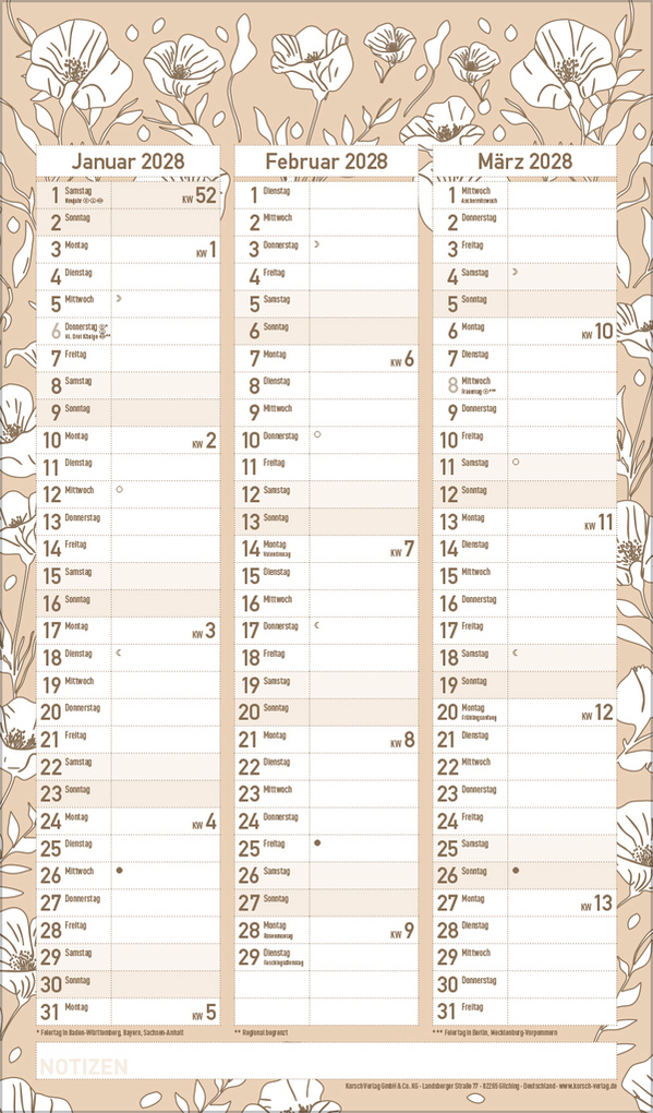 Weitere Ansicht: Premium Familienplaner Pläne schmieden 2027