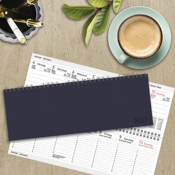 Weitere Ansicht: Tischkalender quer Professional Premium 2027 dunkelblau