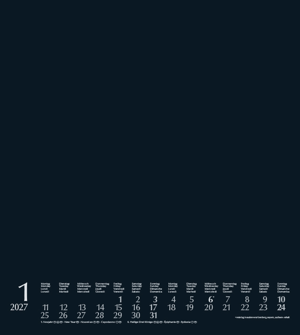 Weitere Ansicht: Foto-Malen-Basteln Bastelkalender schwarz 2027
