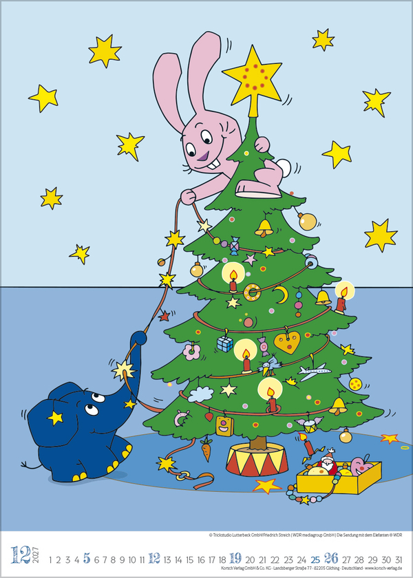 Weitere Ansicht: Der Kalender mit dem Elefanten 2027