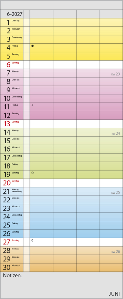 Weitere Ansicht: Familienplaner Farbenspiel 2027