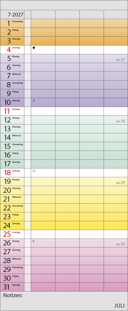Weitere Ansicht: Familienplaner Farbenspiel 2027