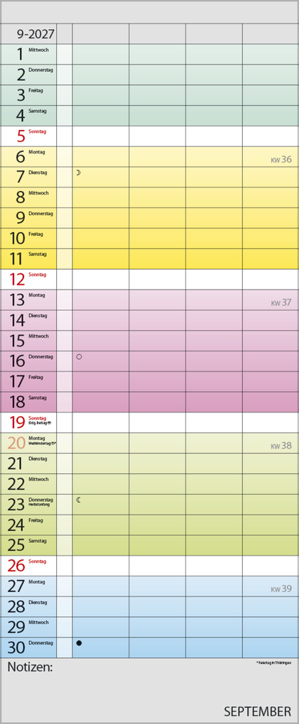 Weitere Ansicht: Familienplaner Farbenspiel 2027
