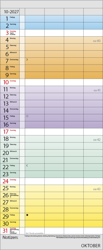 Weitere Ansicht: Familienplaner Farbenspiel 2027