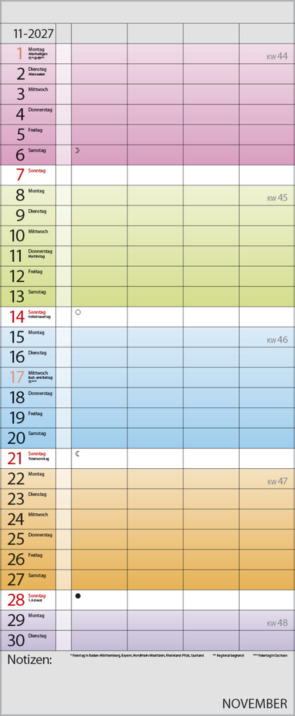 Weitere Ansicht: Familienplaner Farbenspiel 2027