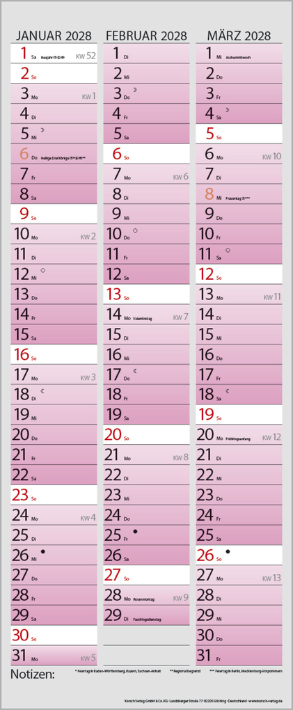 Weitere Ansicht: Familienplaner Farbenspiel 2027
