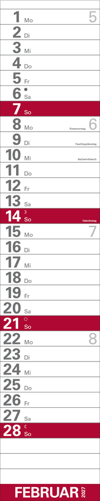 Weitere Ansicht: XXL Planer Großdruck rot 2027