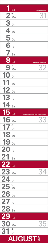 Weitere Ansicht: XXL Planer Großdruck rot 2027