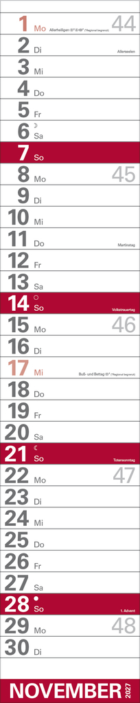 Weitere Ansicht: XXL Planer Großdruck rot 2027