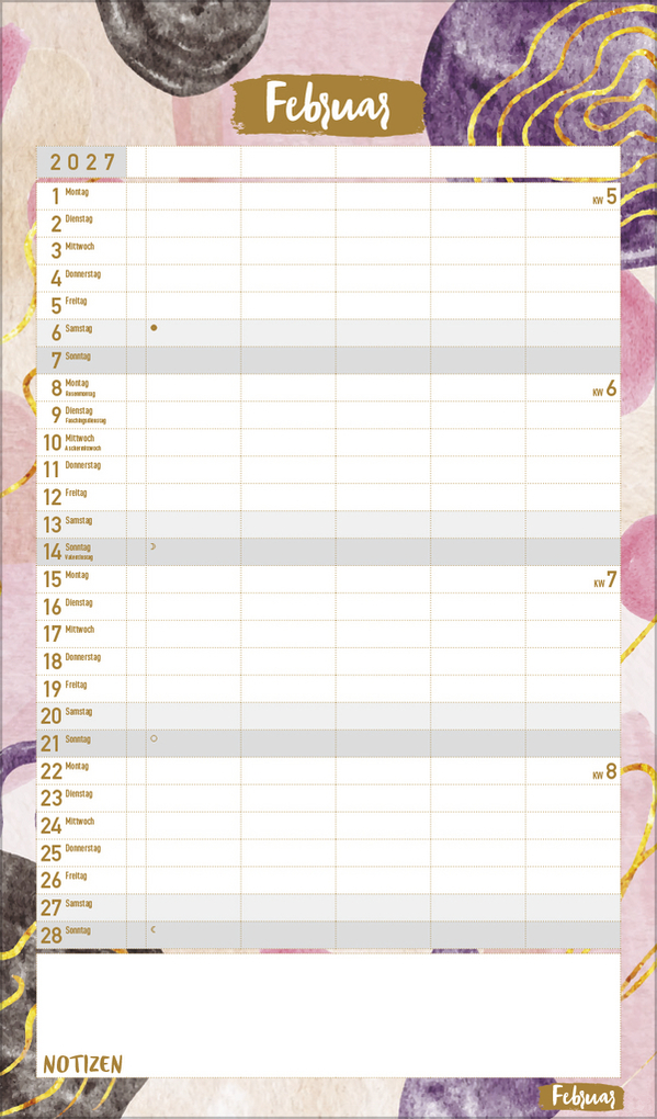 Weitere Ansicht: Familienplaner Metallic Glam 2027