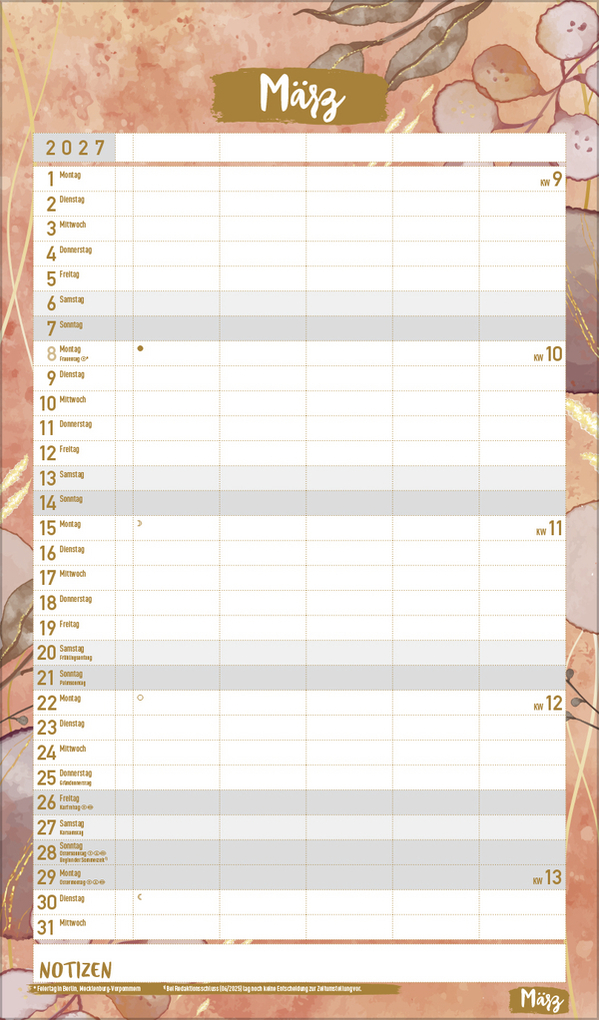 Weitere Ansicht: Familienplaner Metallic Glam 2027