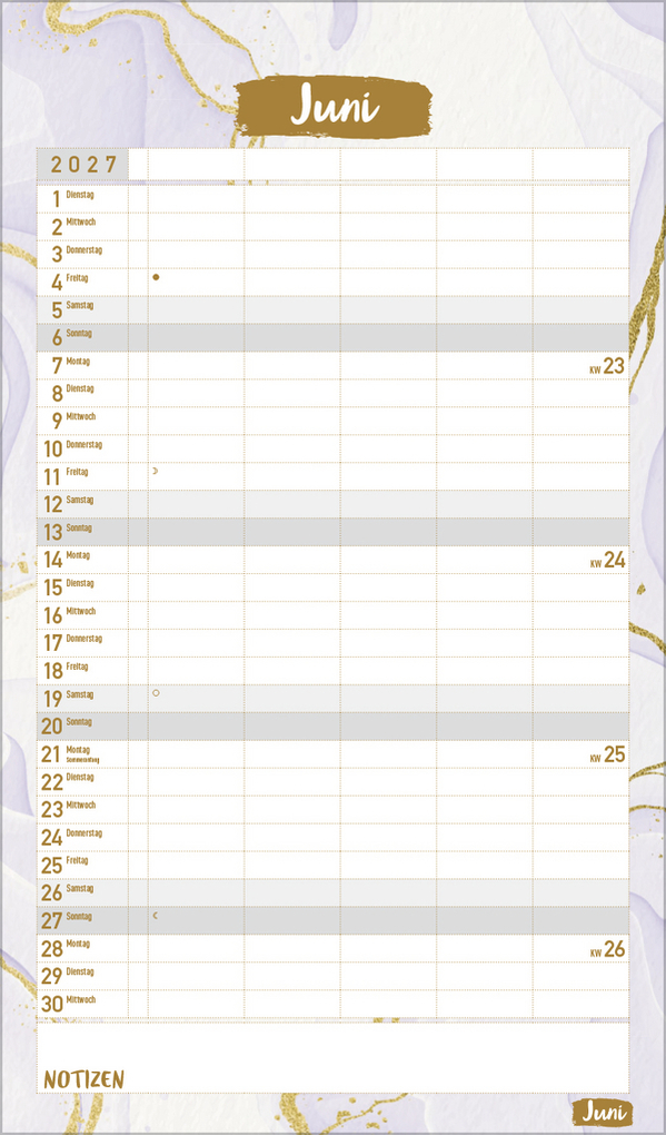 Weitere Ansicht: Familienplaner Metallic Glam 2027