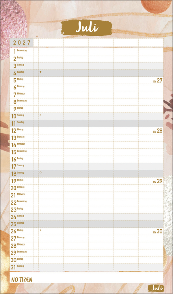 Weitere Ansicht: Familienplaner Metallic Glam 2027