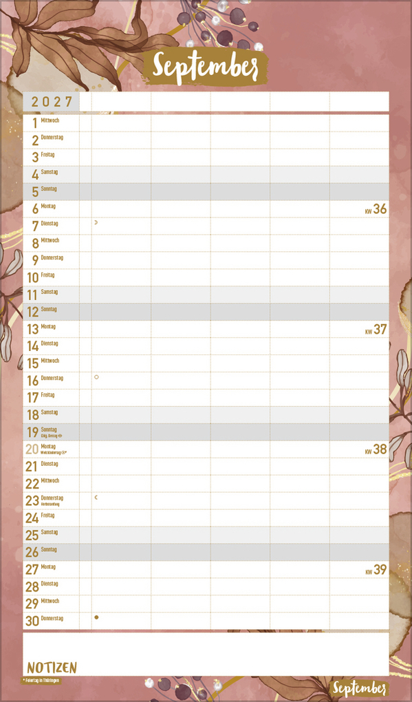 Weitere Ansicht: Familienplaner Metallic Glam 2027