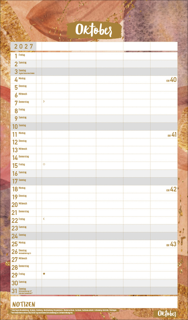 Weitere Ansicht: Familienplaner Metallic Glam 2027