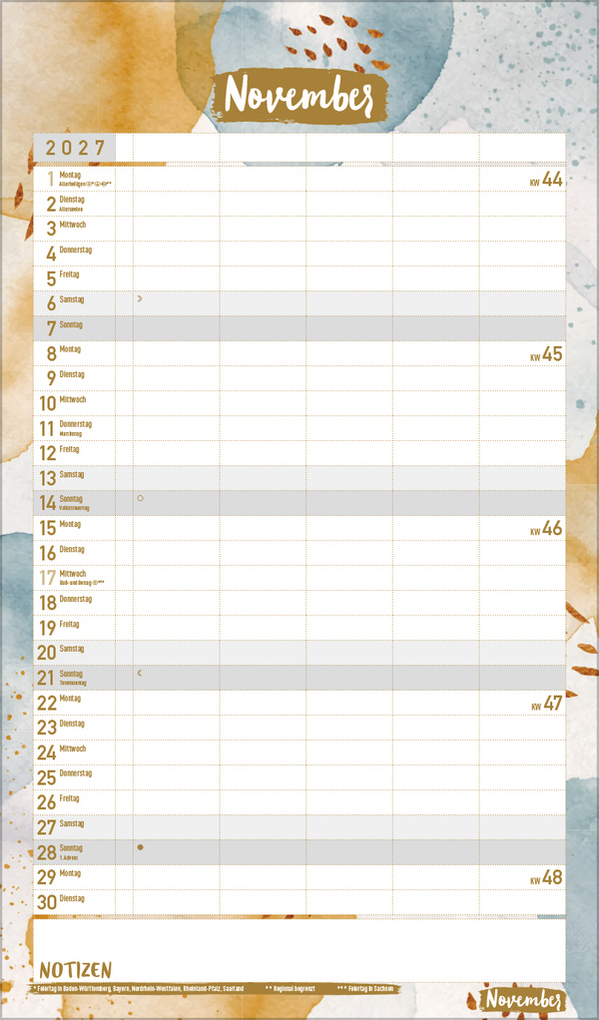 Weitere Ansicht: Familienplaner Metallic Glam 2027