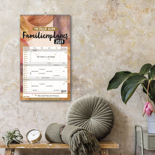 Weitere Ansicht: Familienplaner Metallic Glam 2027