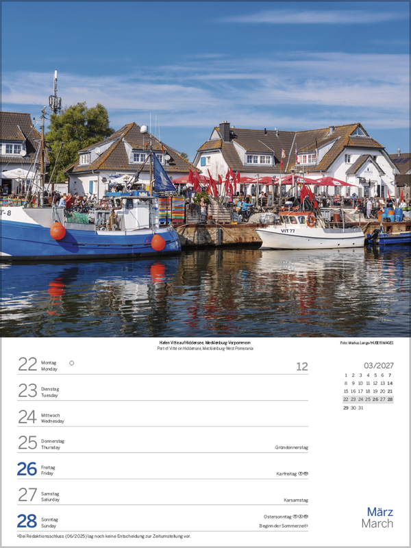 Weitere Ansicht: Nord- und Ostsee Wochenkalender 2027