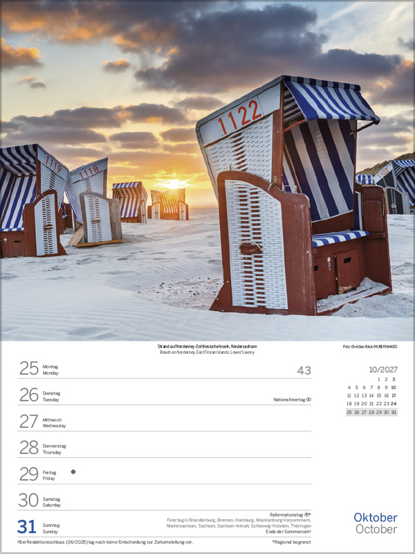 Weitere Ansicht: Nord- und Ostsee Wochenkalender 2027