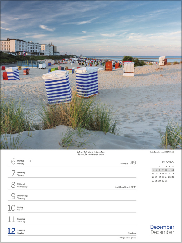 Weitere Ansicht: Nord- und Ostsee Wochenkalender 2027