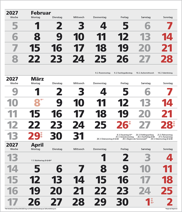 Weitere Ansicht: 3-Monats-Planer XL Comfort 2027