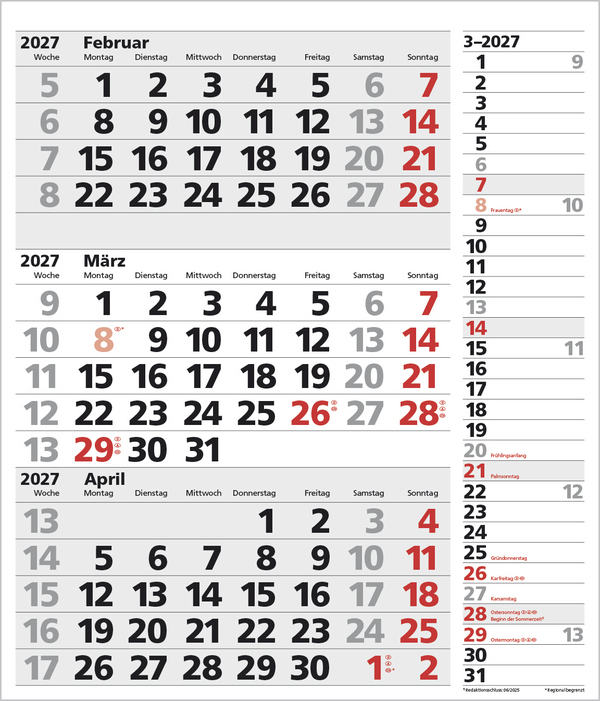 Weitere Ansicht: 3-Monats-Planer XL Combi 2027
