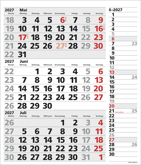 Weitere Ansicht: 3-Monats-Planer XL Combi 2027