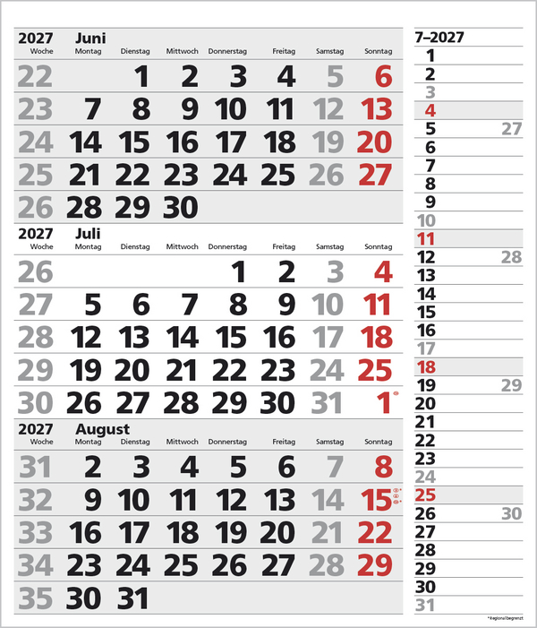 Weitere Ansicht: 3-Monats-Planer XL Combi 2027