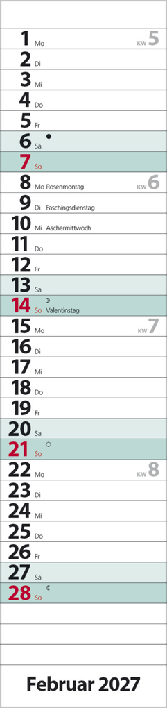 Weitere Ansicht: Streifenplaner Compact Türkis 2027